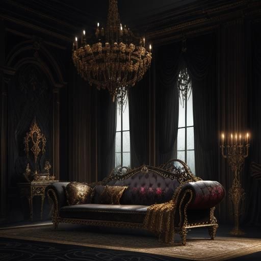 Hades in Obsidian Palace with Lotus Flower