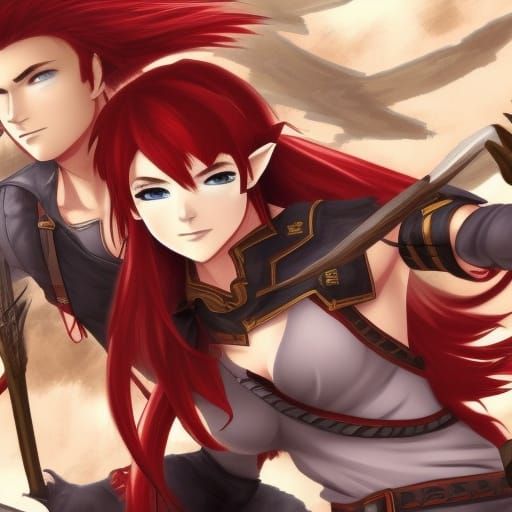 Anime Style Rangers Fighting Monsters