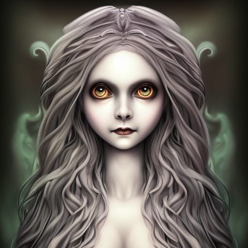 Ethereal Portrait of Beautiful Woman in Fantasy Art Style