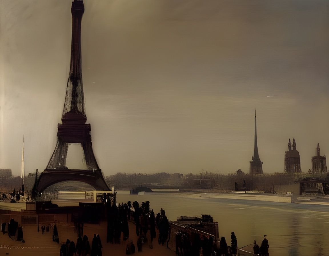 Eiffel Tower View in Hyper-Realism Style