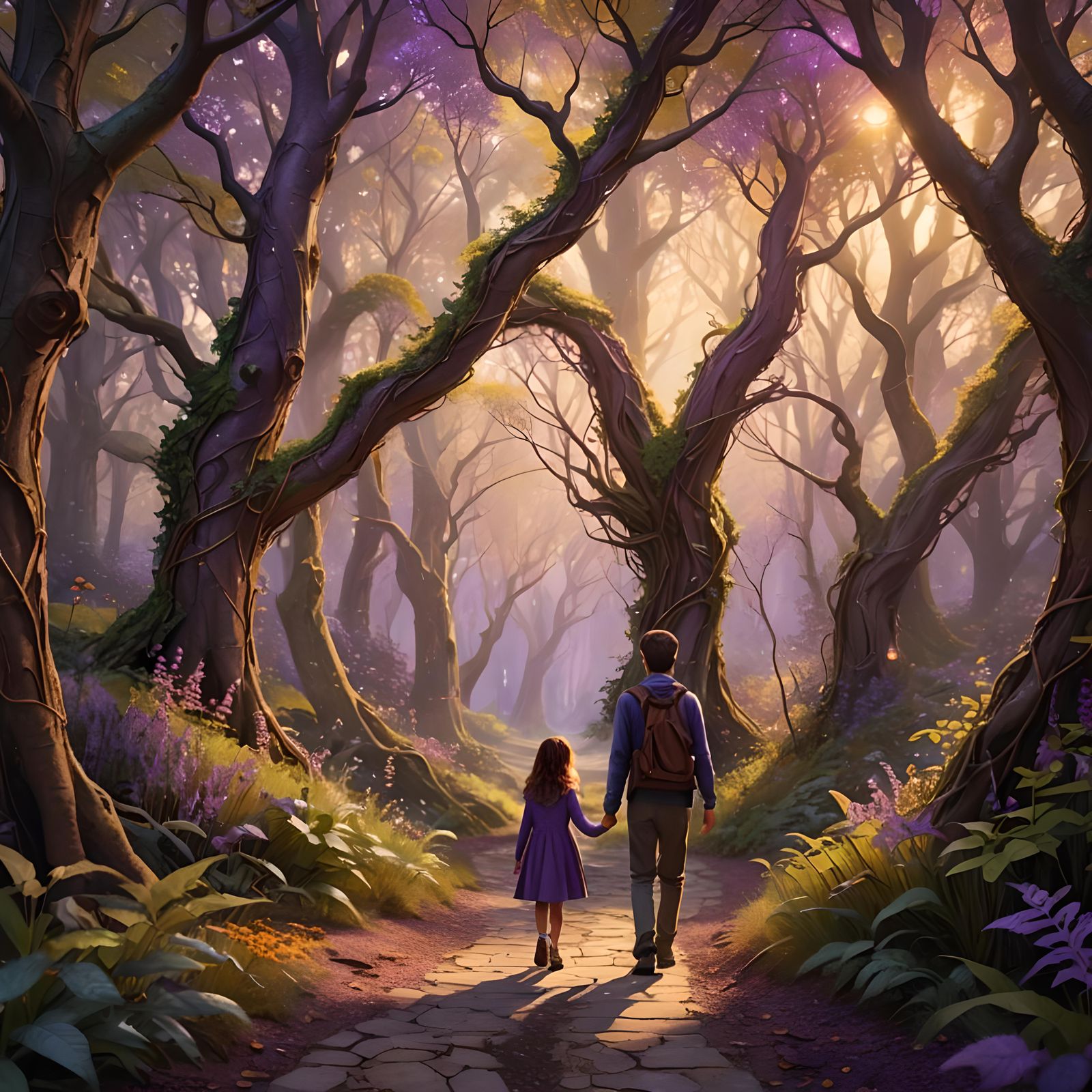 Forest Path to Healing: Fantasy Concept Art