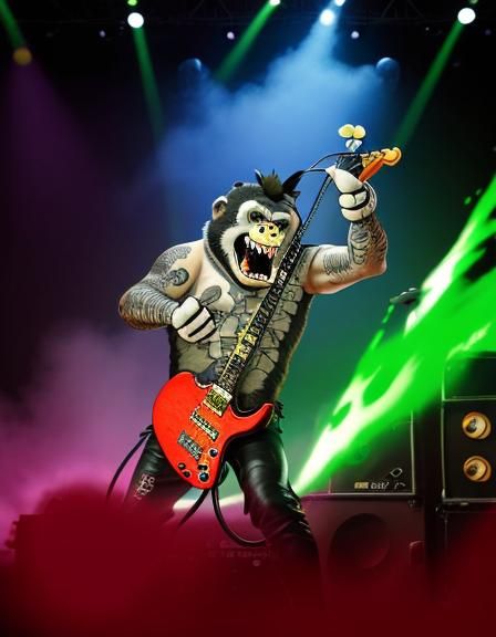 Magilla Gorilla as Cartoon Metal Rock Band
