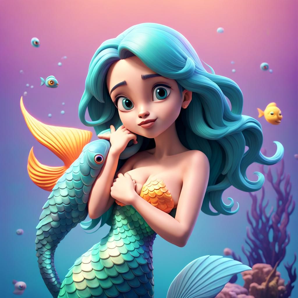 Enchanting Mermaid: A 3D Digital Art Concept