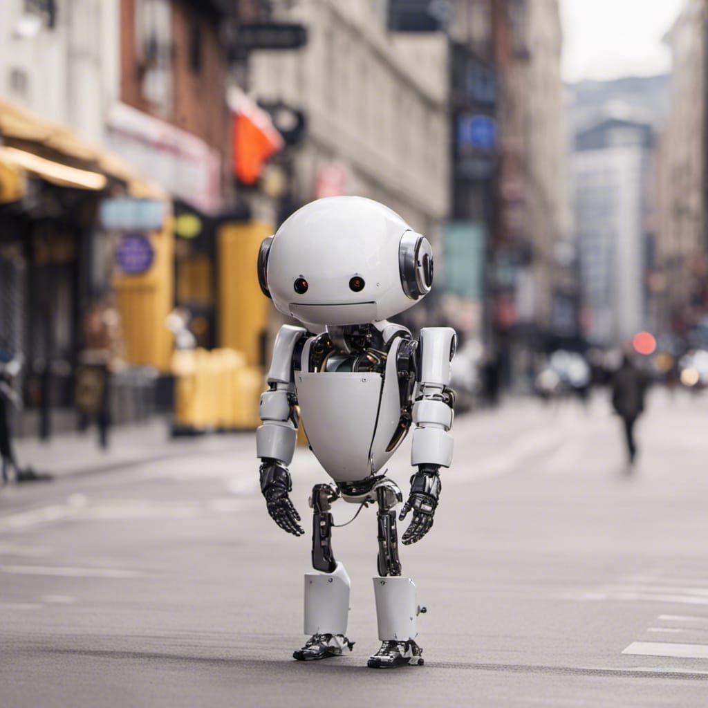 Humanoid Robot on Tropical Beach: Professional Photography