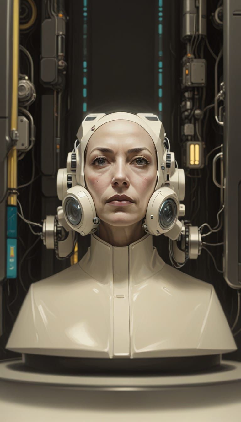 Futuristic Technocrat in Sci-Fi Elegance