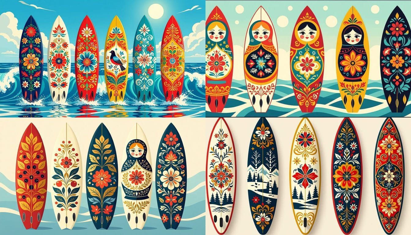 Russian Themed Surfboard Designs