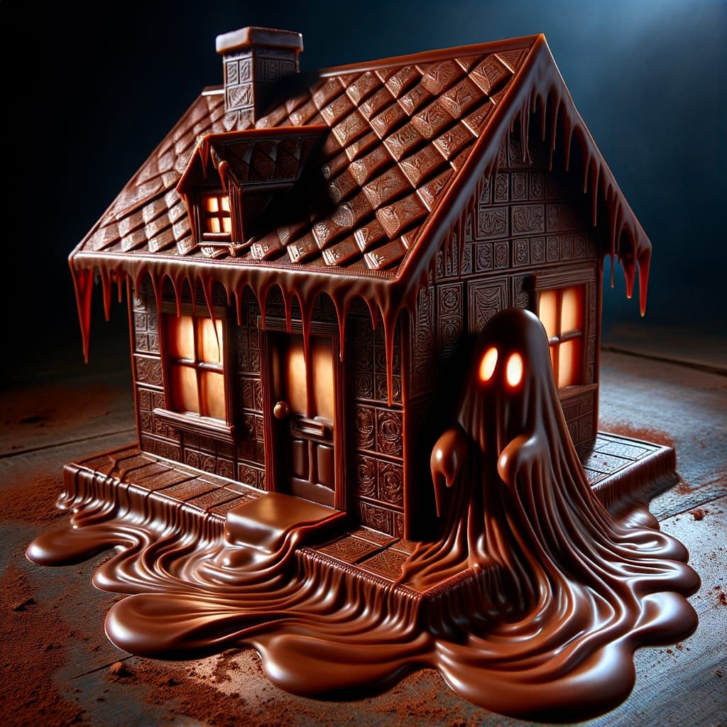 Chocolate Ghostly Figure in a Chocolate House