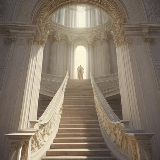 Stairway to Heaven with Angels and Christ