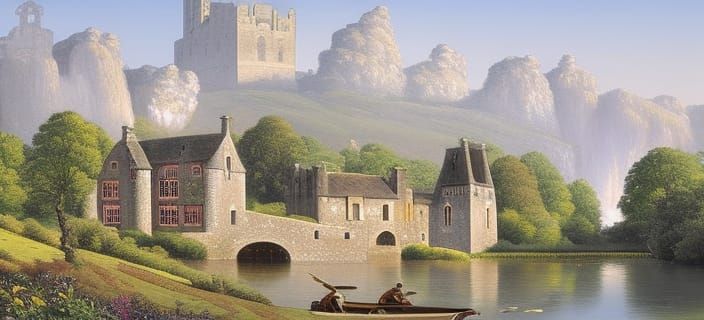 Mystical Hever Castle Fantasy Landscape