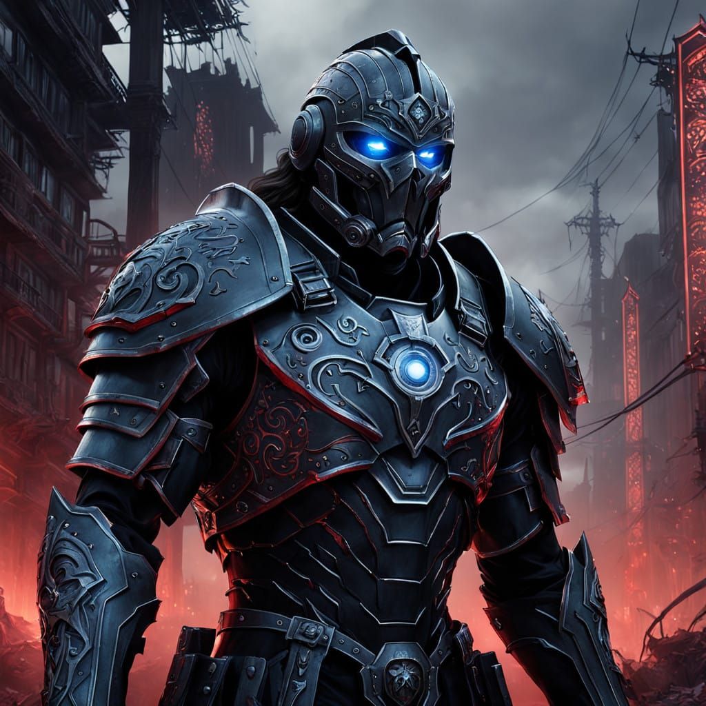 Lawless Dark Knight in Obsidian Armor