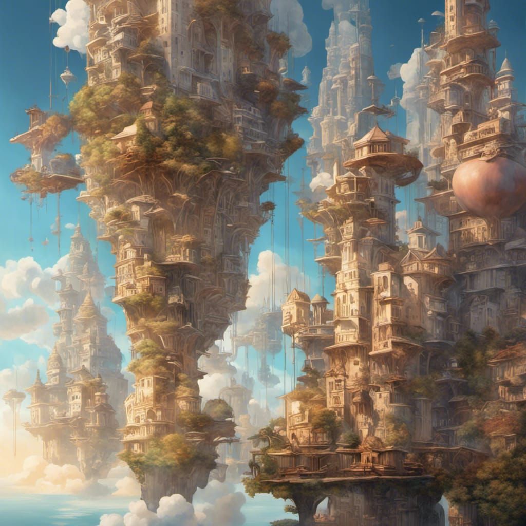 City in the Clouds: Fantasy Concept Art
