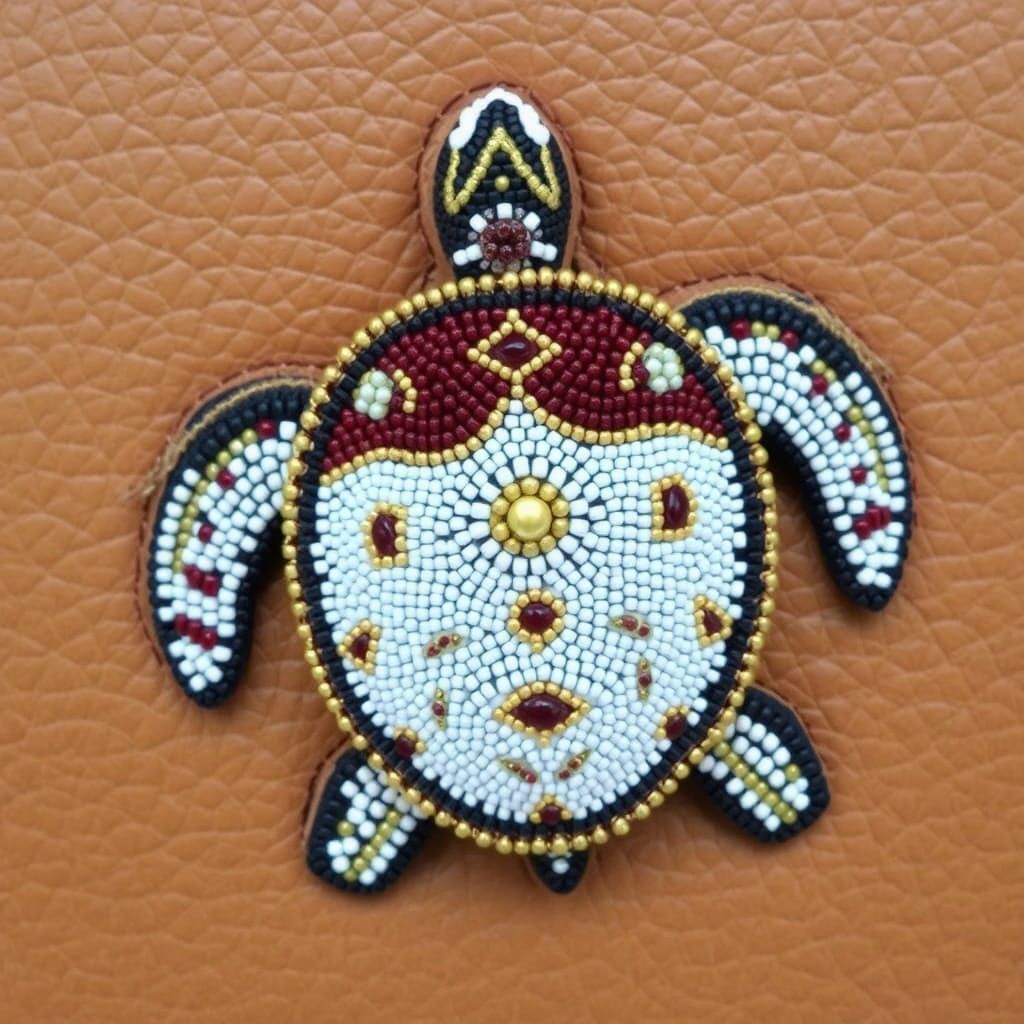 Native American style beadwork turtle