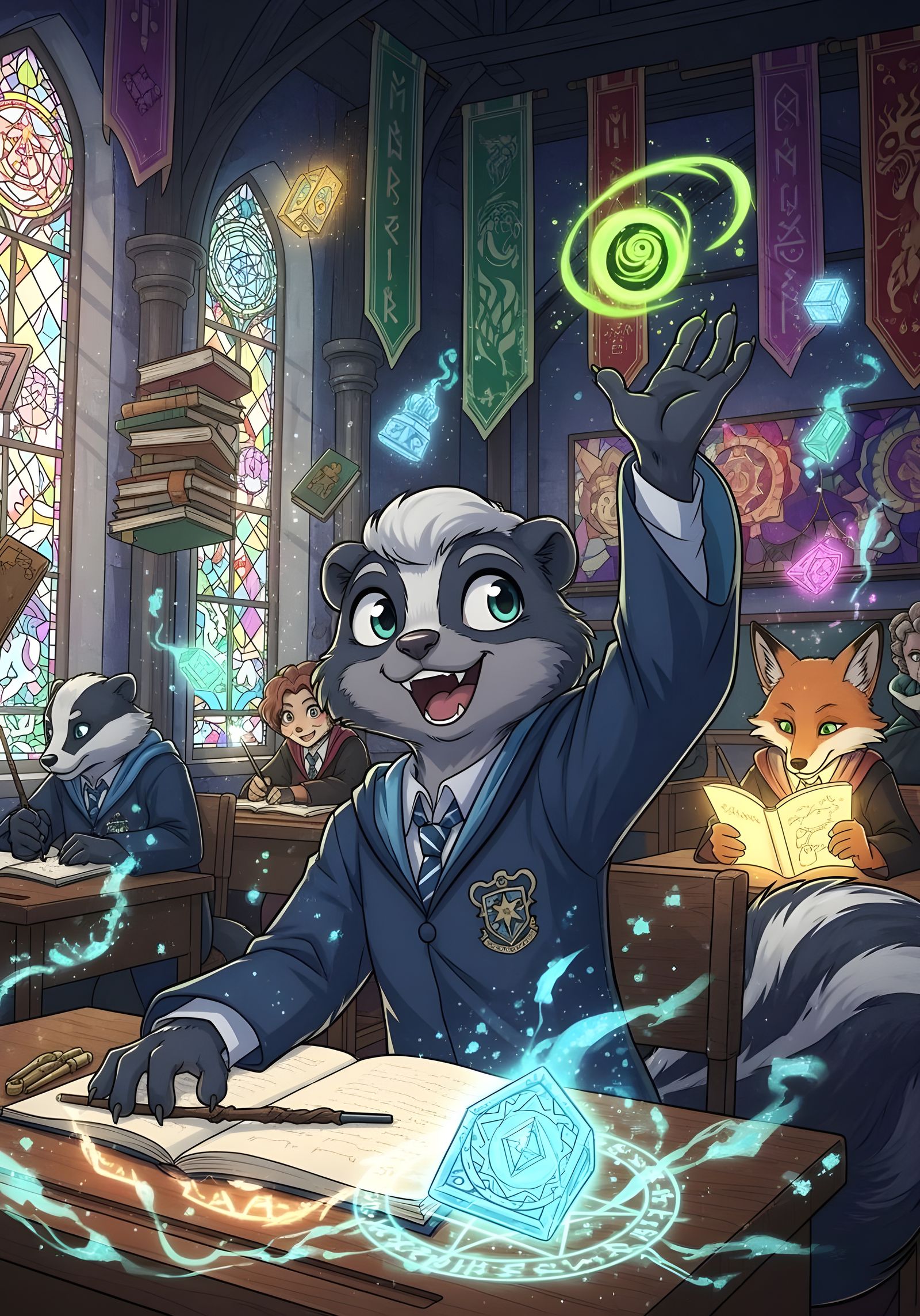 Anime Skunk Attends Magic High School