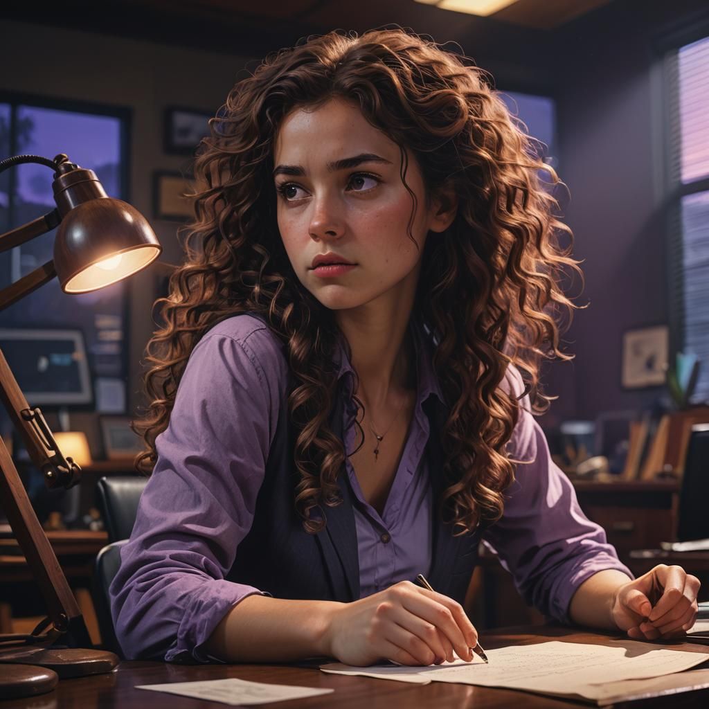 Woman in Office: Fantasy Concept Art