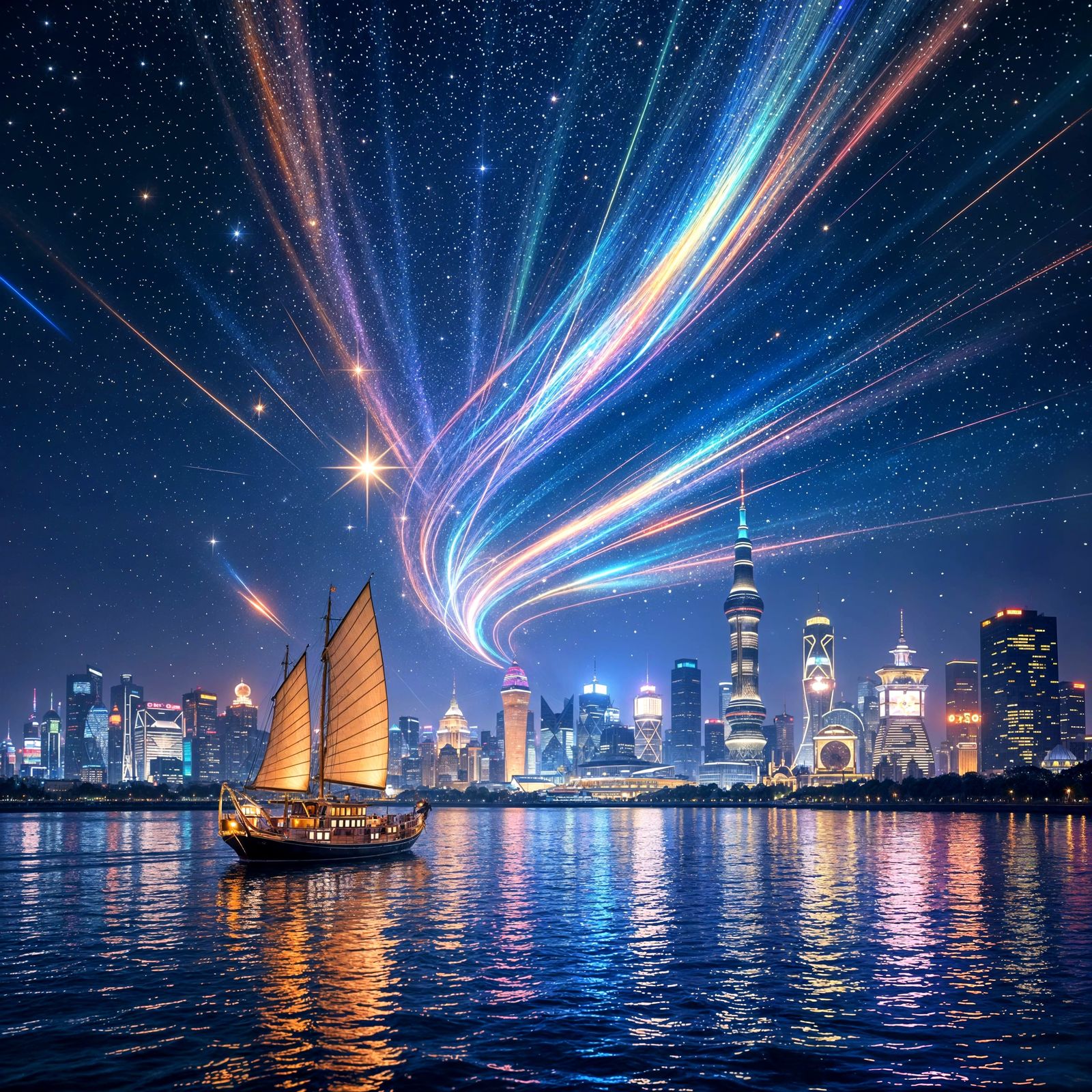 Meteor Shower Over Shanghai