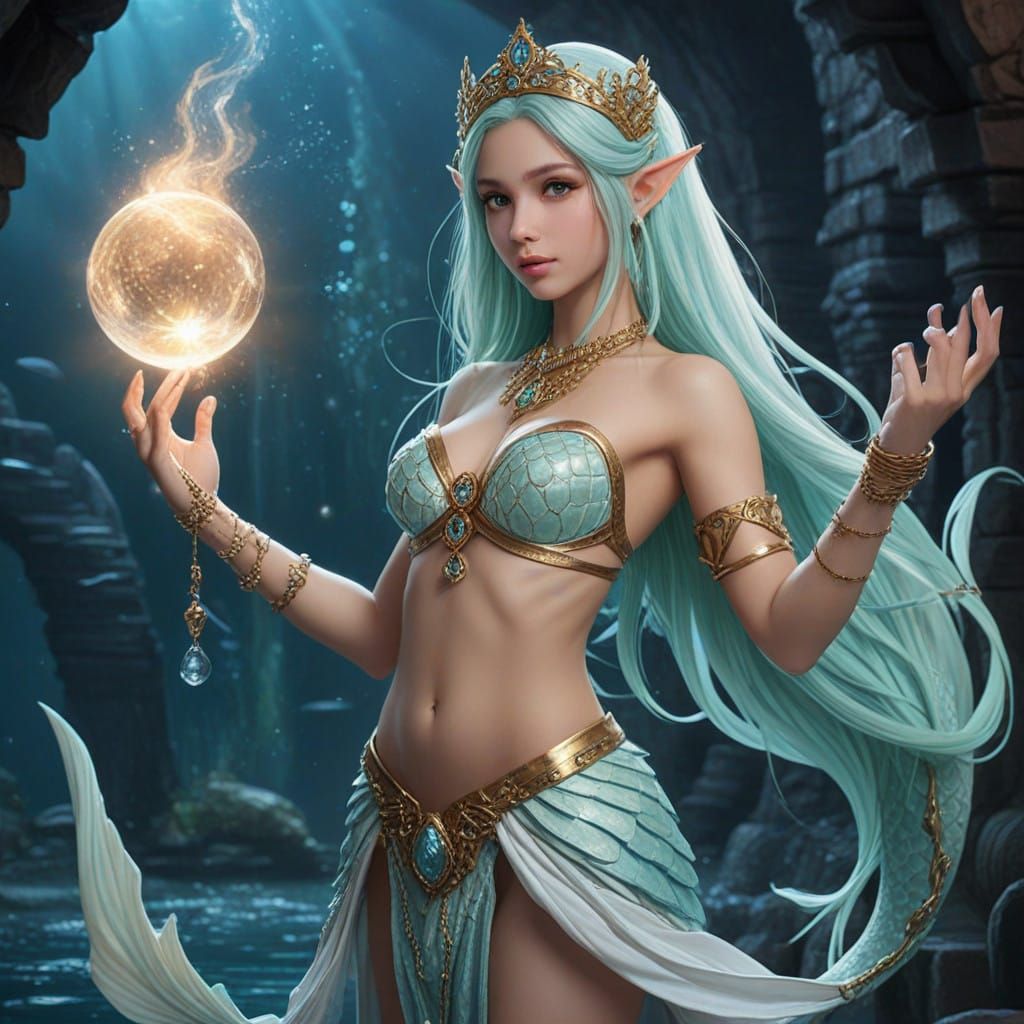 Ethereal Djinn Elf Maiden of the Deep