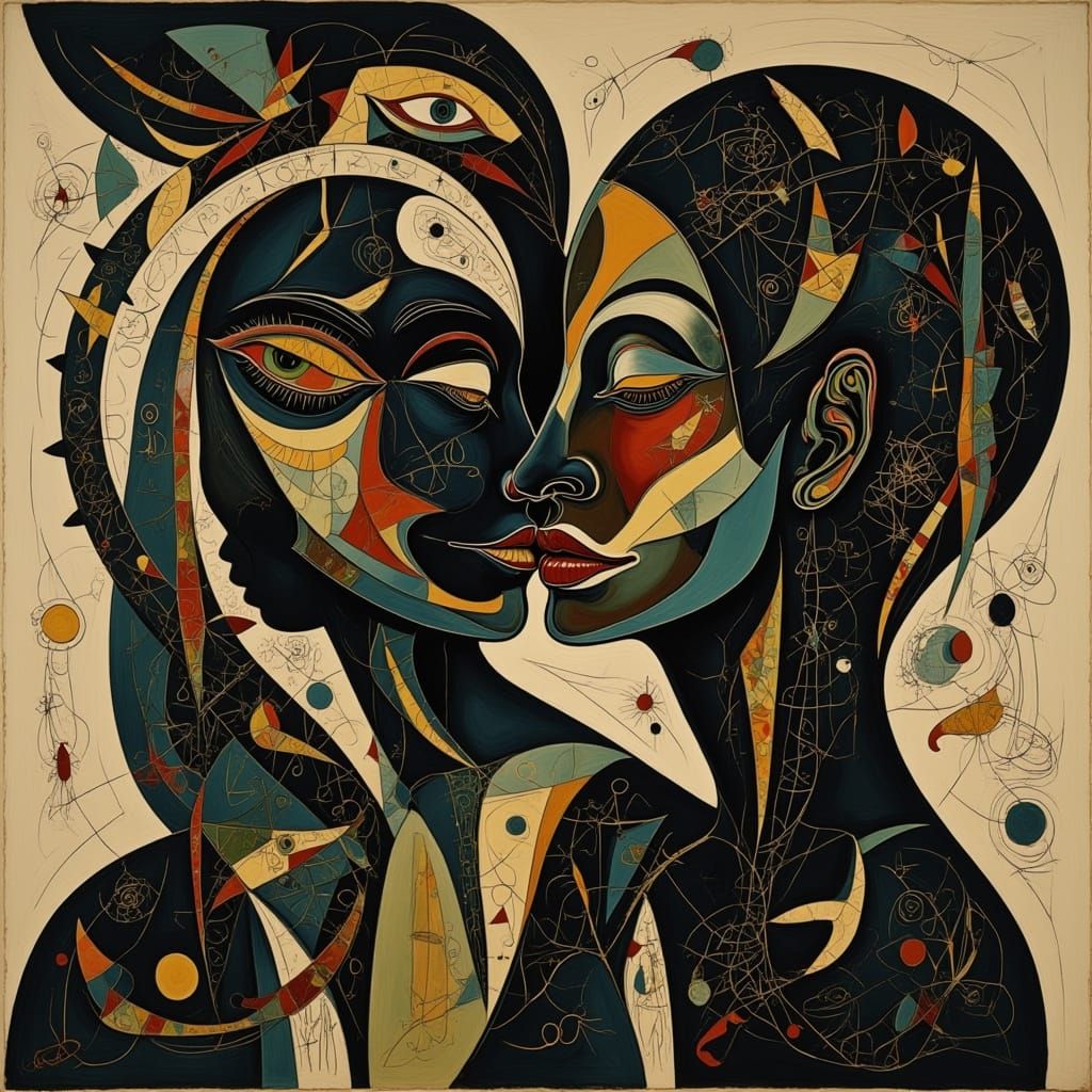 Surreal Cubist Portraits of African American Women in Elegan...