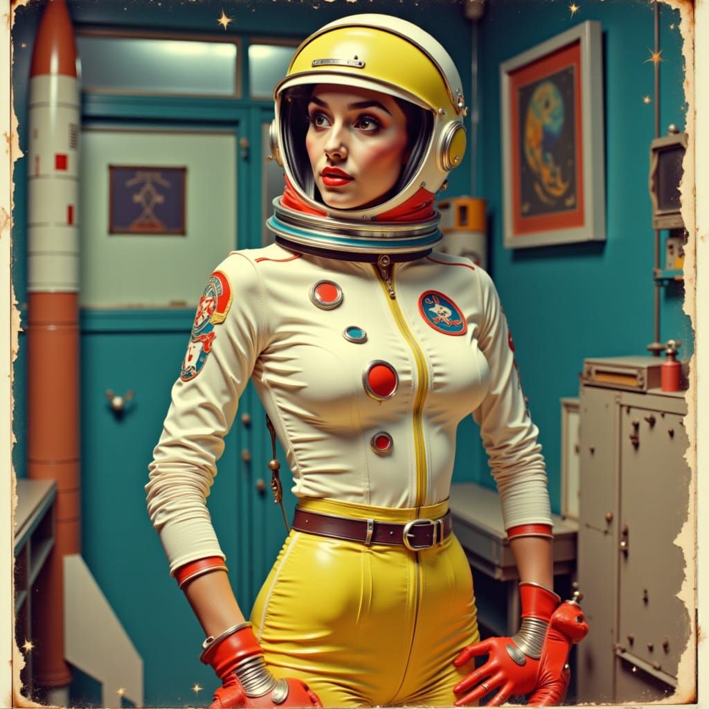 A Retro space Pin Up