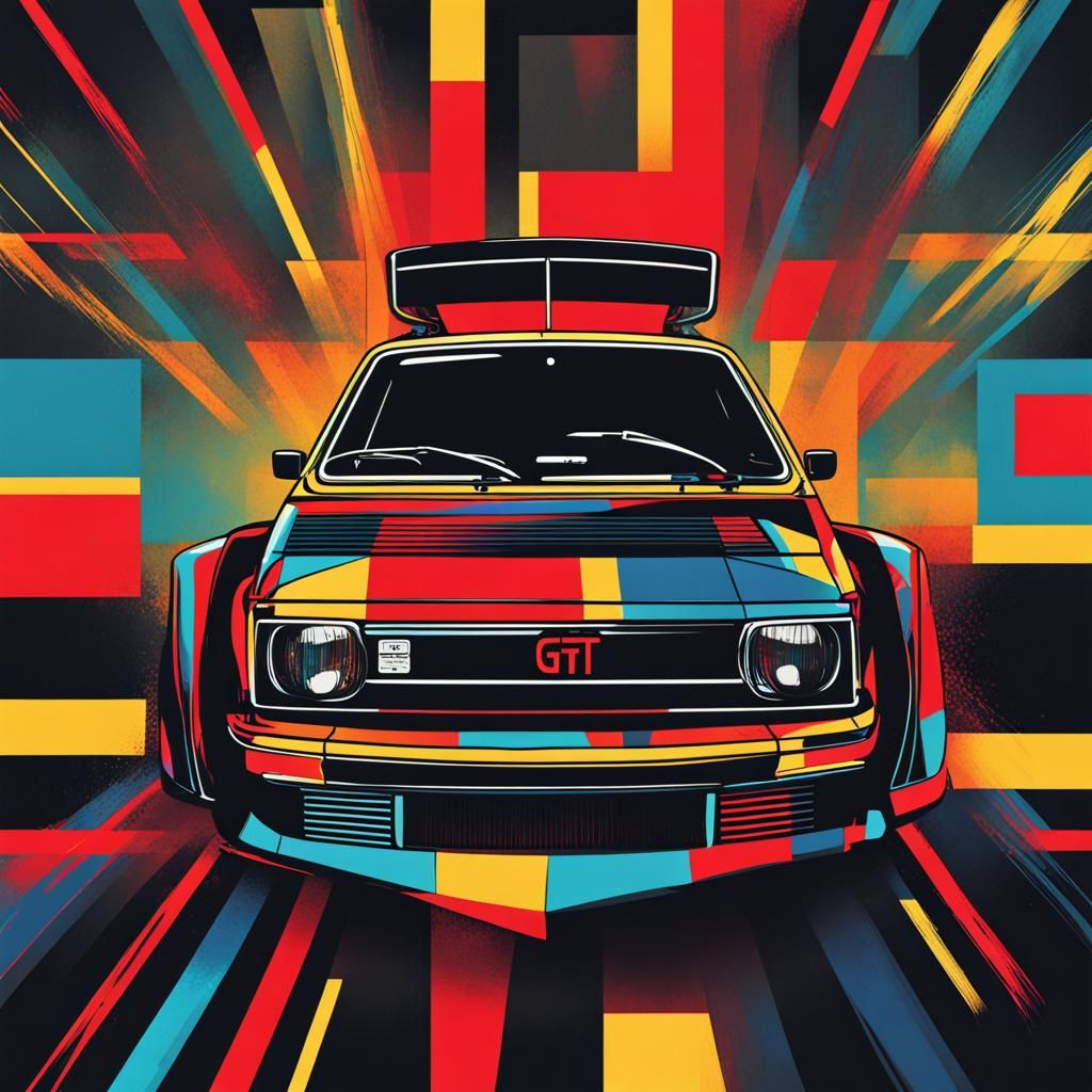 GTI Street Racer in Pop Art Style