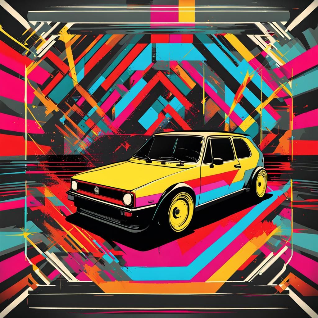 GTI Street Racer in Pop Art Style