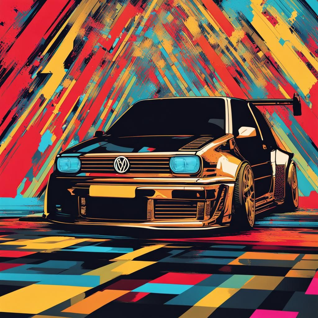 GTI Street Racer in Pop Art Style