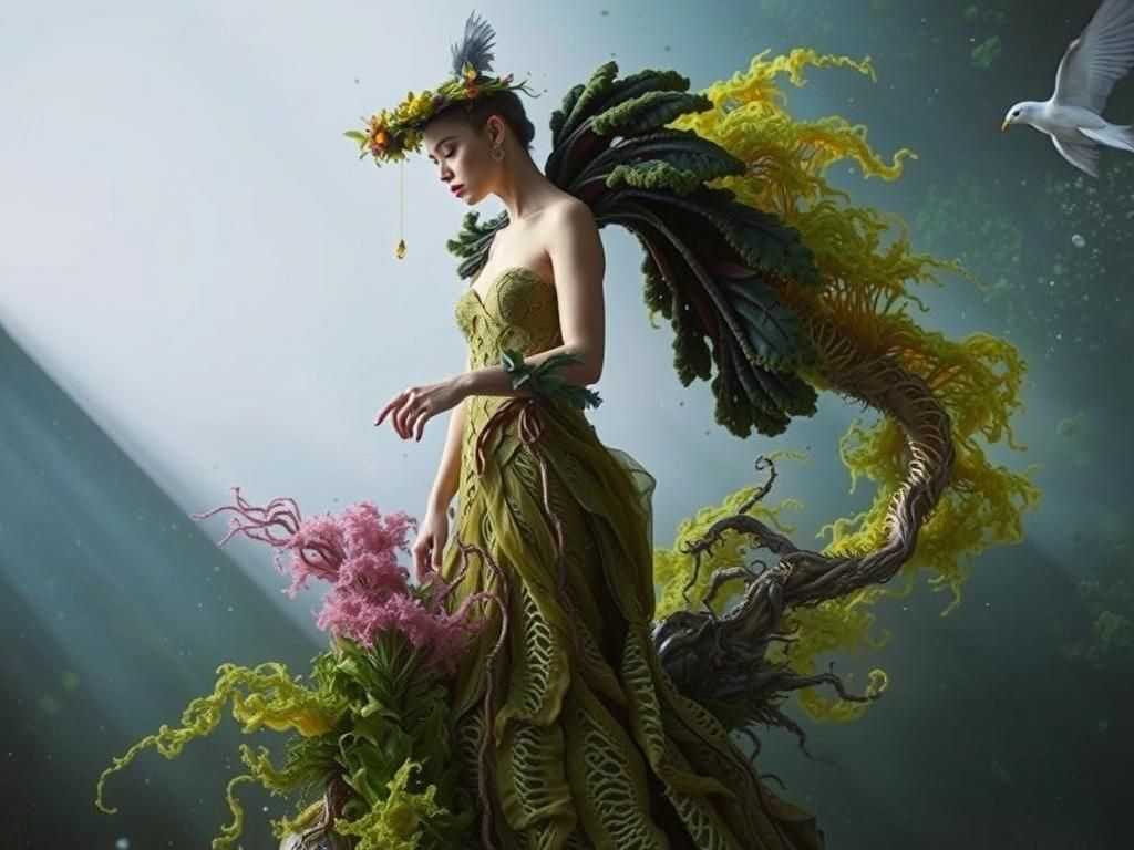 Mycelium Explosion: Forest Exposure in Harper's Bazaar Style