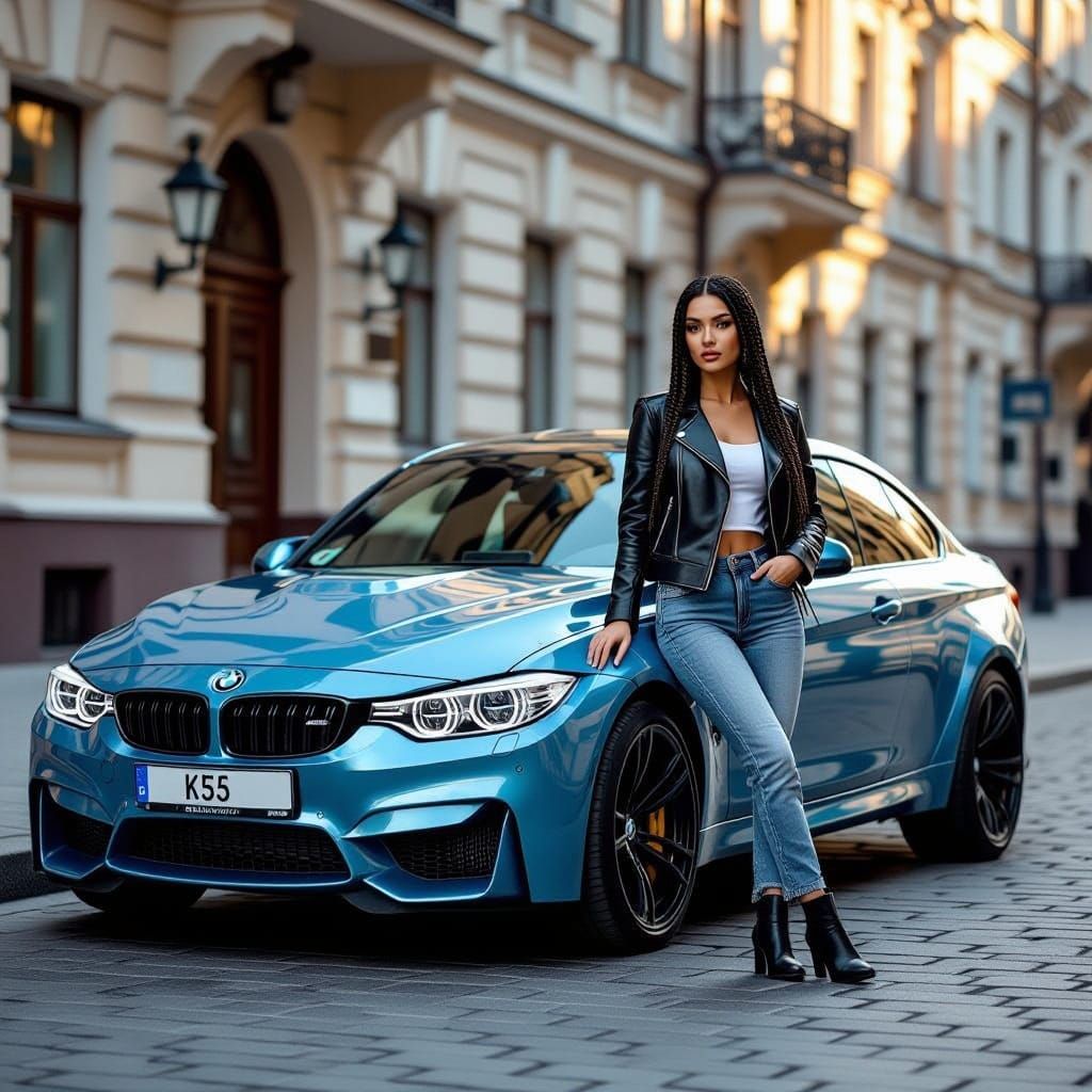 BMW M3 and Russian Woman in Moscow