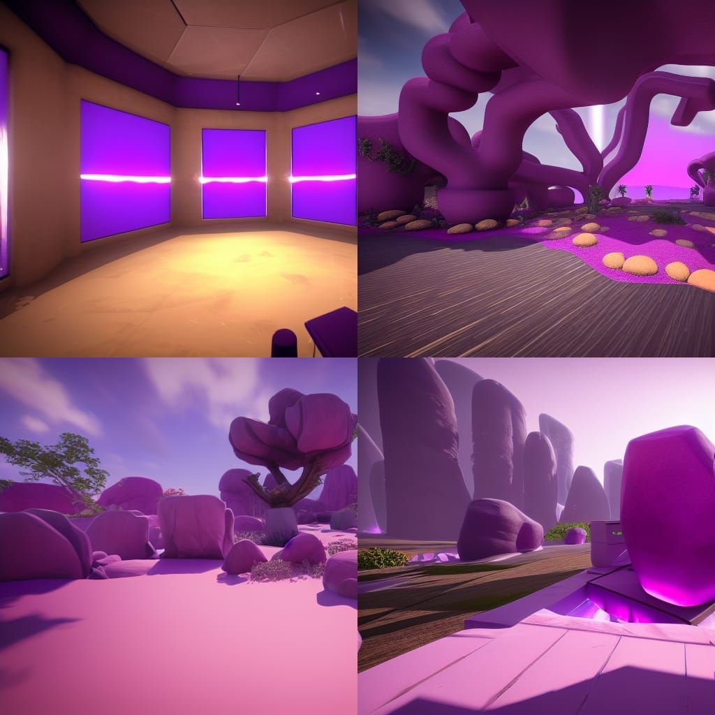 Abstract Purple Form in Unreal Engine 5