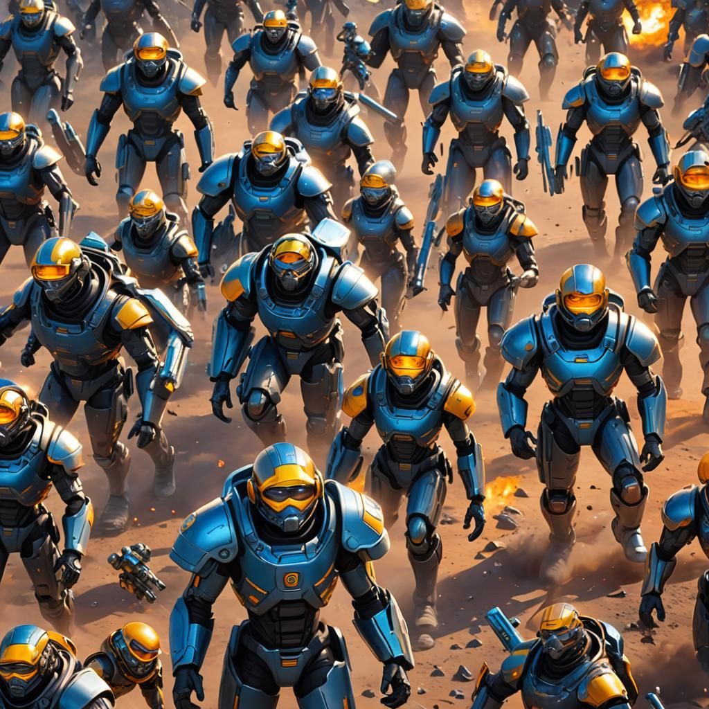 Minions March in Starship Troopers Armor