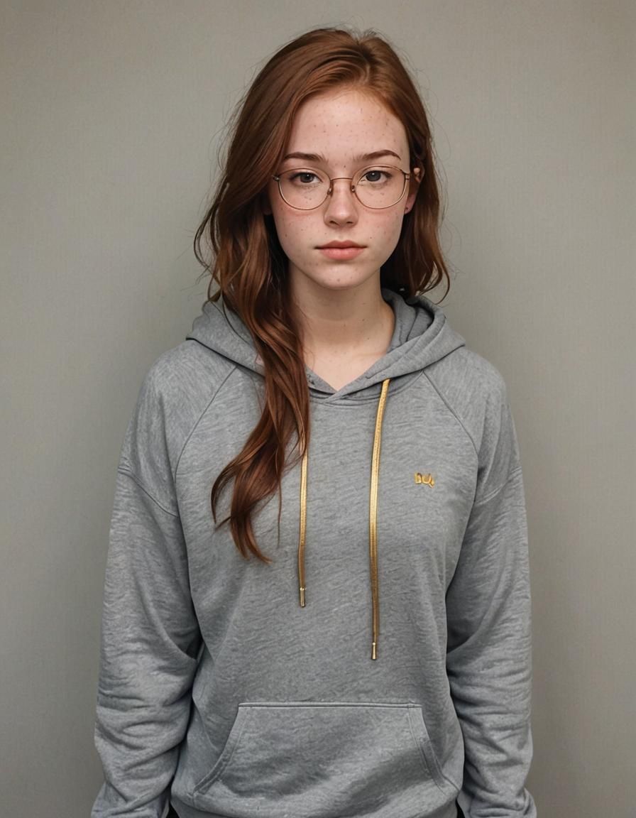 Teenage Girl with Headphones in Dark Bedroom