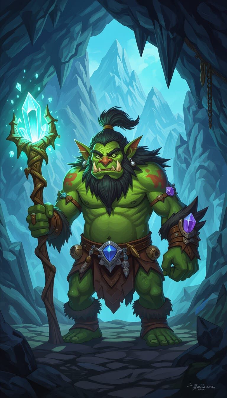 Mystical Troll in Mountain Lair
