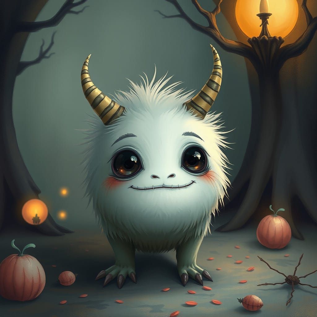Pastel-Colored Monster Whimsy in Dark Fantasy Setting