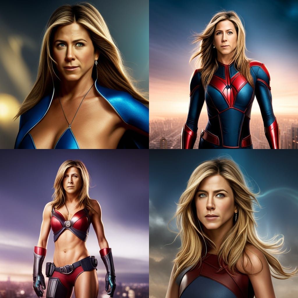 Jennifer Aniston as Marvel Superhero: Detailed Concept Art