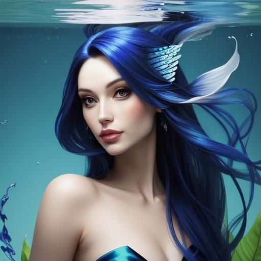 Woman with Betta Fish Fin Hair