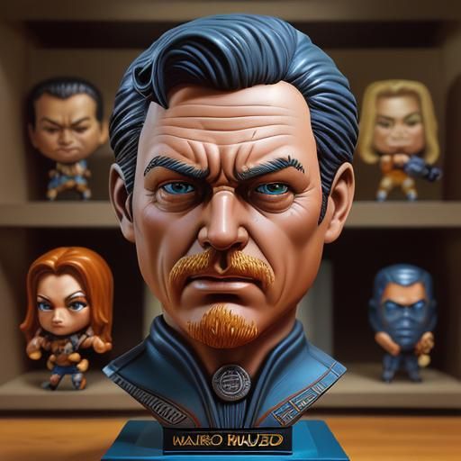 Comic Book Style Bobblehead Art