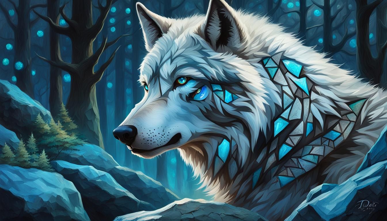 Une image très détaillée d’ungrand loup captivant dont la fo...