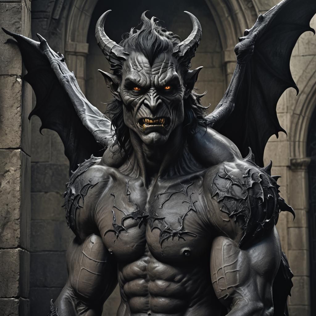 Halloween Gargoyle in Gothic Dark Fantasy Art