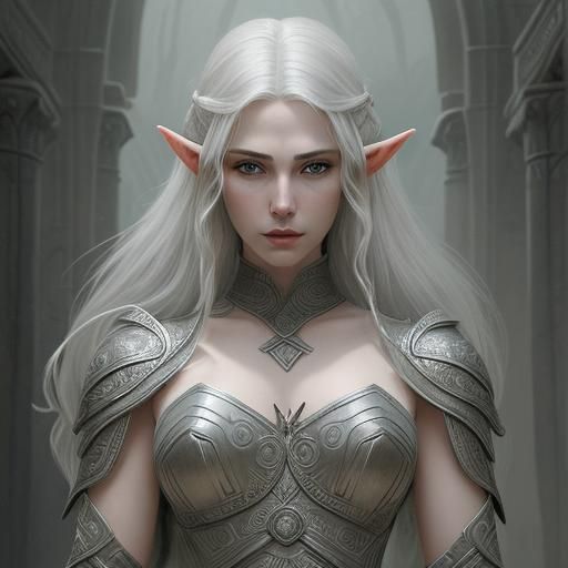 Ayleid Wild Elf Portrait in Art Deco Style