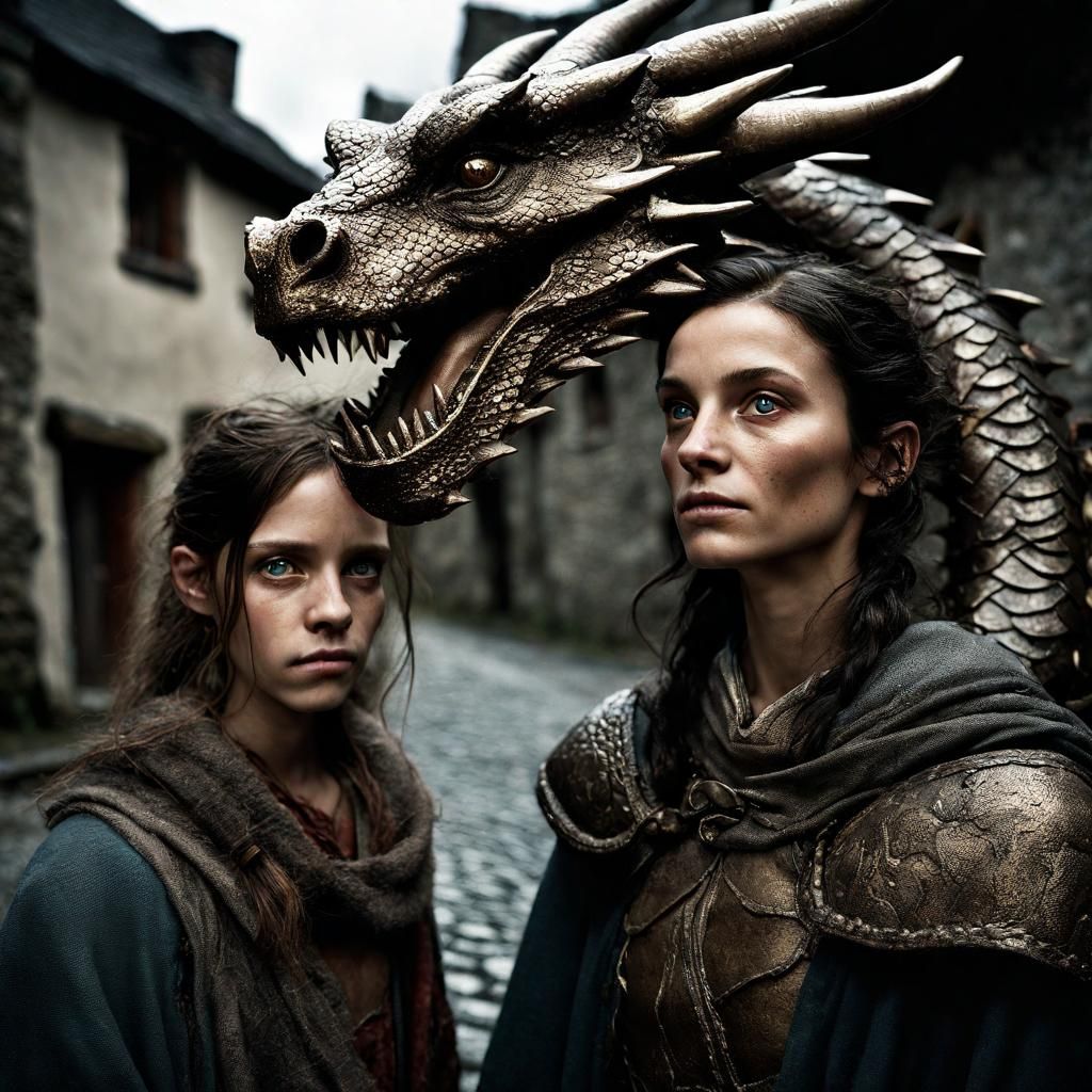 Bronze Dragon and Sprite in Middle-earth Village