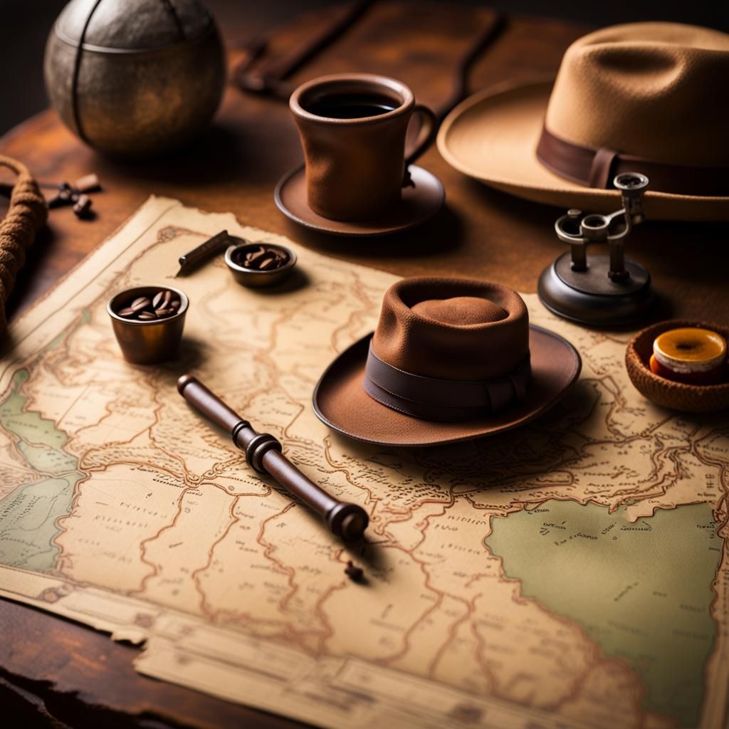 Indiana Jones Style Dungeon Map Photo