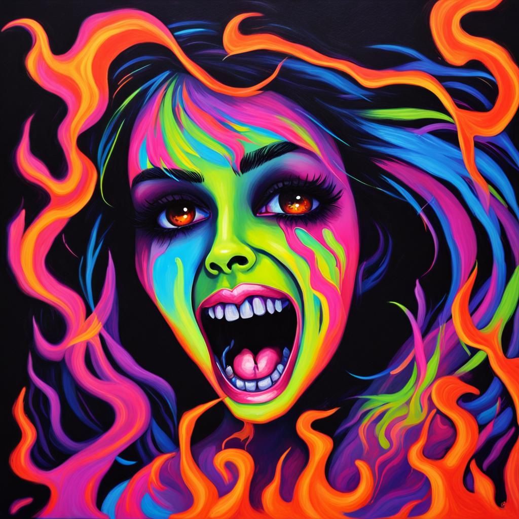 Surreal Neon Nightmare Unveiled