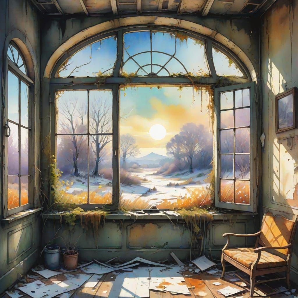 Summer Radiance Through a Forgotten Window