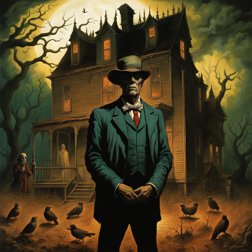 Southern Gothic Album Cover in Horror Style