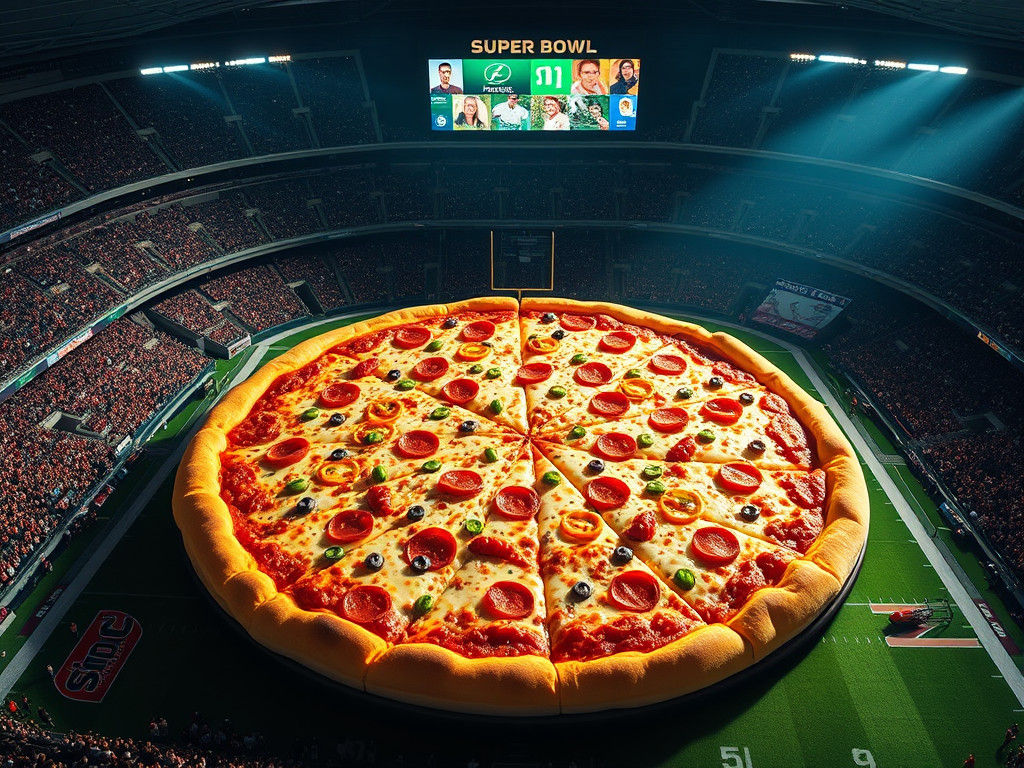 Colossal Pizza Pie at Super Bowl Stadium