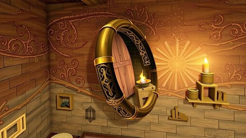 Hobbit House Inside Ring: Detailed Matte Painting