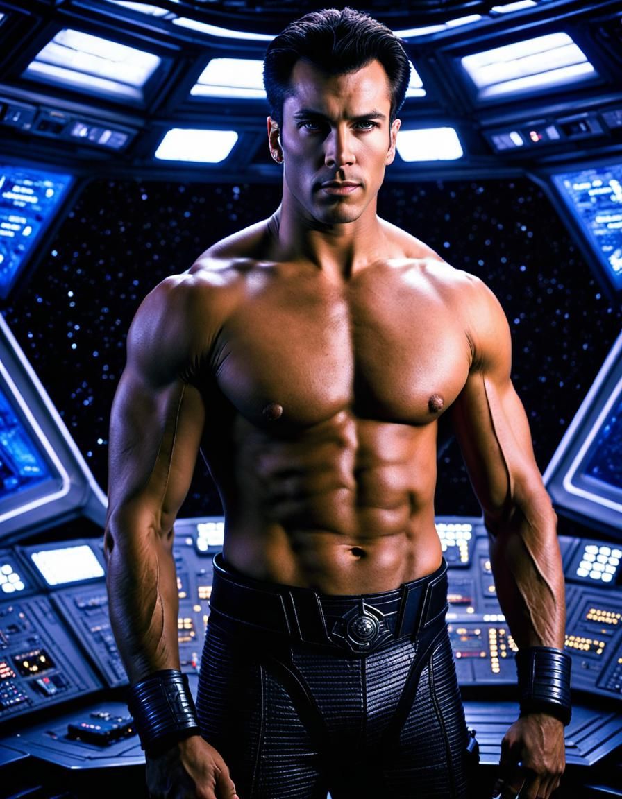 Hyperrealistic Kosh on Spaceship Command Deck