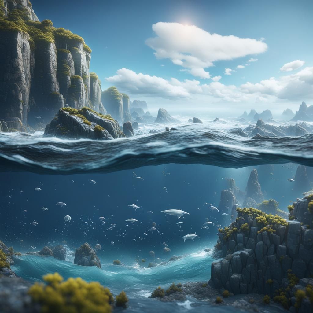Arctic Ocean in Glass: 3D Game Cinematic Render