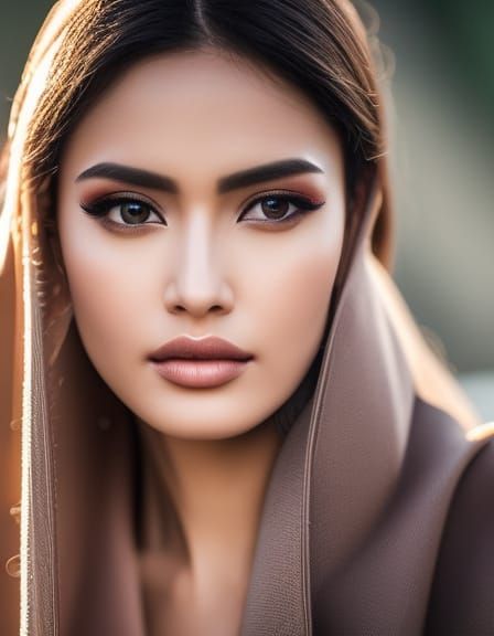 Stunning Beautiful Woman Close-Up, Professional Photography