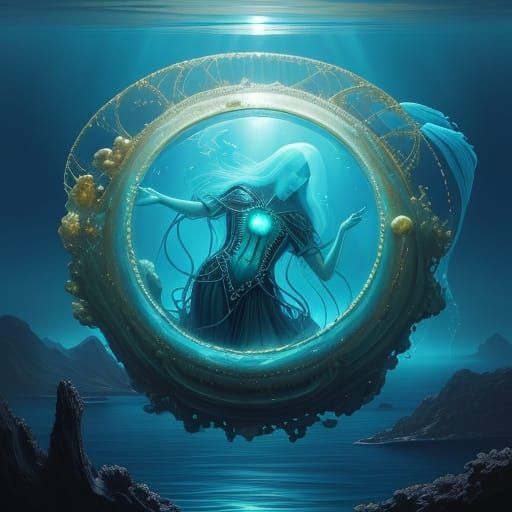 Surreal Oceanic Dreamscape in Soft, Ethereal Light