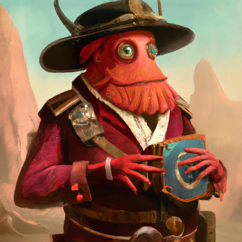 Zoidberg as 19th Century Explorer, Chiascoura Painting
